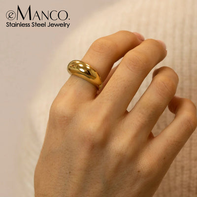 e-Manco Fashion Simple Stainless Steel Rings